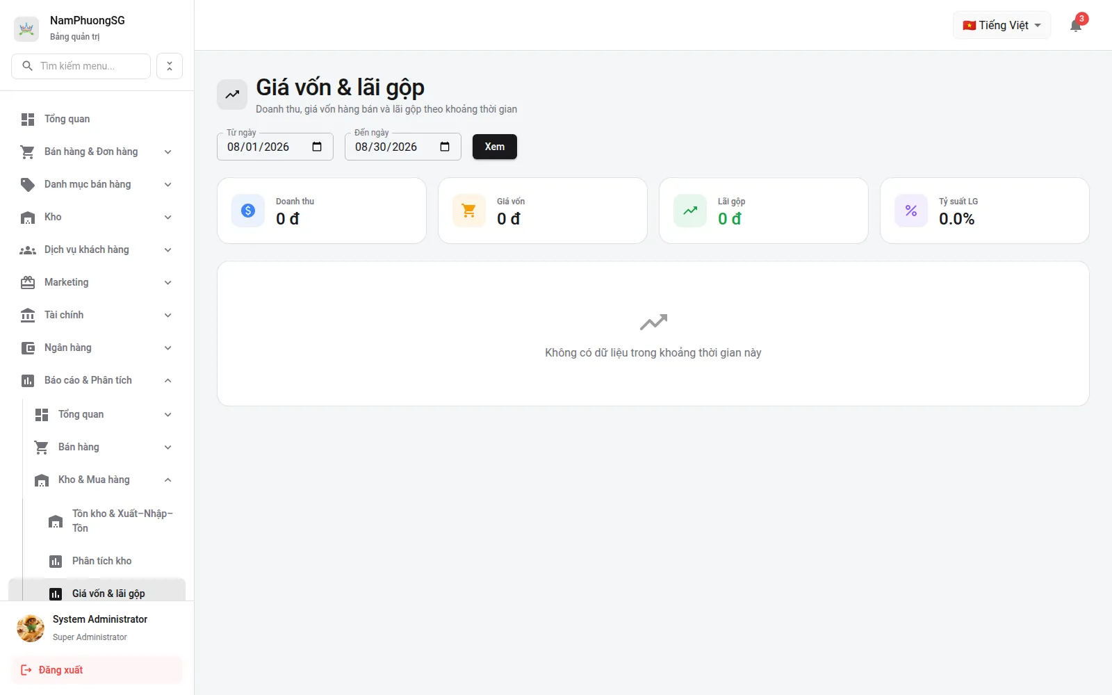 Giá vốn & lãi gộp